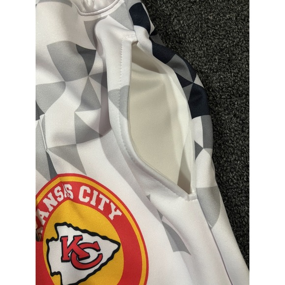 Kansas City Chiefs All Over Print Athletic Jogger Pants White Red Men's Size S - Picture 8 of 16